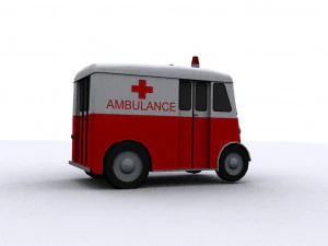 marmon-herrington delivery-van 1946 ambulance 3D Model