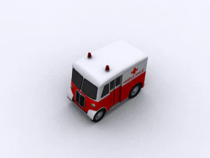 marmon-herrington delivery-van 1946 ambulance 3D Model