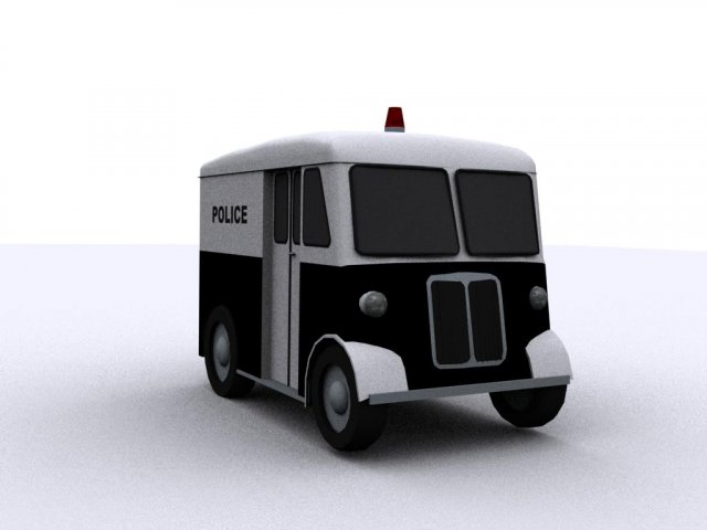 marmon-herrington delivery-van 1946 police Modèle 3D .c4d .max .obj .3ds .fbx .stl .blend 