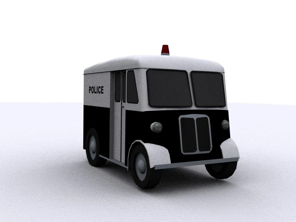 marmon-herrington delivery-van 1946 police 3D Model .c4d .max .obj .3ds .fbx .stl .blend