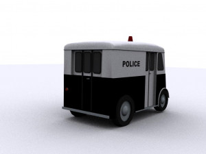 marmon-herrington delivery-van 1946 police Modèle 3D