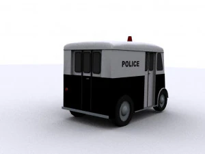 marmon-herrington delivery-van 1946 police 3D Model