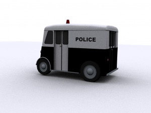 marmon-herrington delivery-van 1946 police Modèle 3D