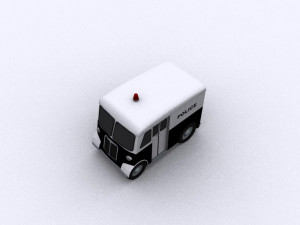 marmon-herrington delivery-van 1946 police Modèle 3D