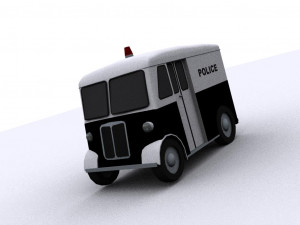 marmon-herrington delivery-van 1946 police Modèle 3D