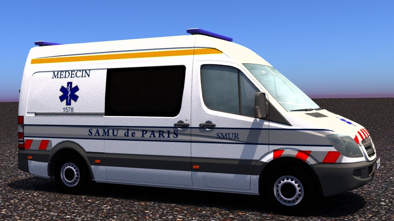 mercedes benz sprinter 311 cdi france ambulance textures CG Текстуры in  Другое 3DExport