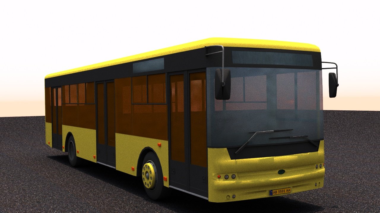 bus bogdan a70110 - low version 3D Модель in Автобус 3DExport