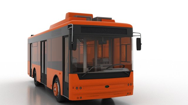 trolleybus bogdan t50110 3D Модель .c4d .max .obj .3ds .fbx .stl .blend 