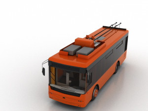 trolleybus bogdan t50110 3D Модель