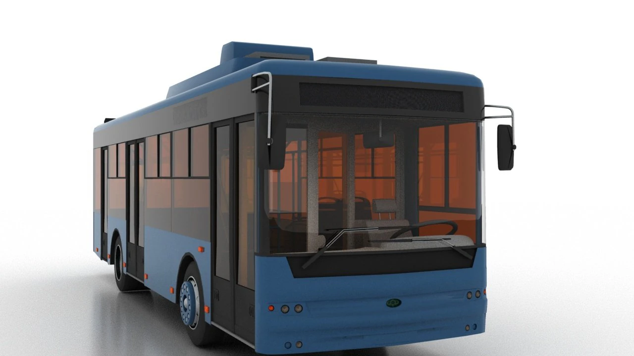 trolleybus bogdan t60111 3D Model .c4d .max .obj .3ds .fbx .stl .blend 