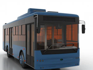 trolebús bogdan t60111 Modelo 3D