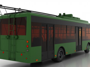 trolleybus bogdan t70110 3D Model