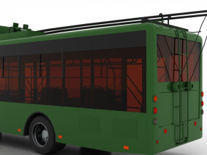 trolleybus bogdan t70110 3D Model