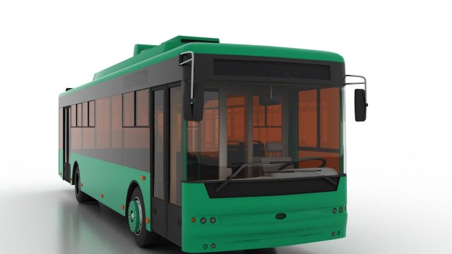 trolleybus bogdan t70120 3D Модель .c4d .max .obj .3ds .fbx .stl .blend 