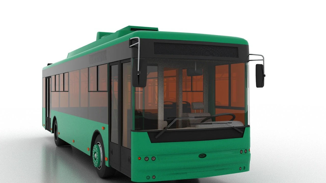 trolleybus bogdan t70120 3D Model .c4d .max .obj .3ds .fbx .stl .blend 