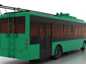 trolleybus bogdan t70120 3D Model