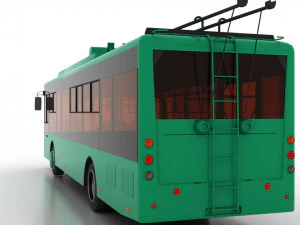 trolleybus bogdan t70120 3D Model