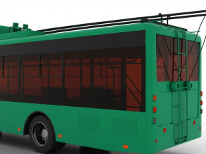 trolleybus bogdan t70120 3D Model