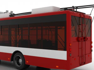 trolleybus bogdan t70115 3D Model