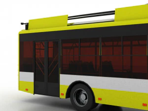 trolleybus bogdan t70117 3D Model