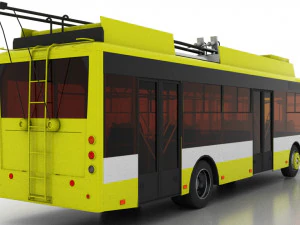 trolleybus bogdan t70117 3D Model