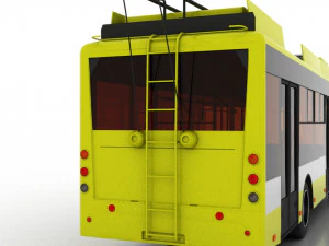 trolleybus bogdan t70117 3D Model