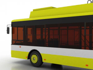 trolleybus bogdan t70117 3D Model