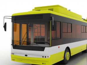 trolleybus bogdan t70117 3D Model