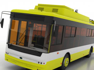 trolleybus bogdan t70117 3D Model