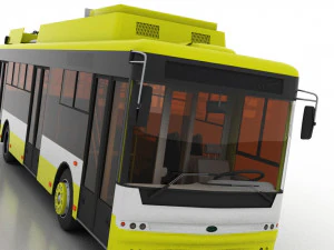 trolleybus bogdan t70117 3D Model