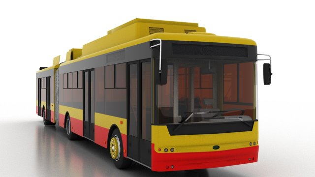 trolleybus bogdan t90117 3D Модель .c4d .max .obj .3ds .fbx .stl .blend 