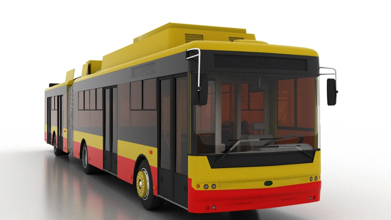 trolleybus bogdan t90117 3D Model .c4d .max .obj .3ds .fbx .stl .blend 