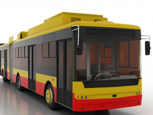 trolleybus bogdan t90117 3D 모델