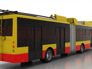 trolleybus bogdan t90117 3D Model