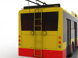 trolleybus bogdan t90117 3D Model