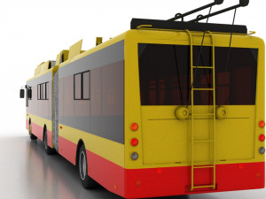 trolleybus bogdan t90117 3D Модель