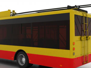 trolleybus bogdan t90117 3D Model