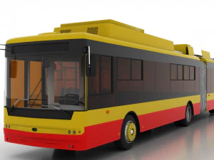 trolleybus bogdan t90117 3D Model