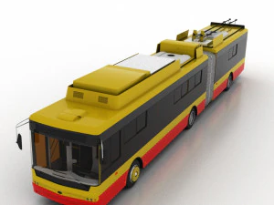 trolleybus bogdan t90117 3D Model