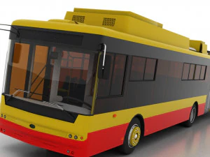trolleybus bogdan t90117 3D Model