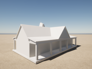 the building is low-poly Modelo 3D