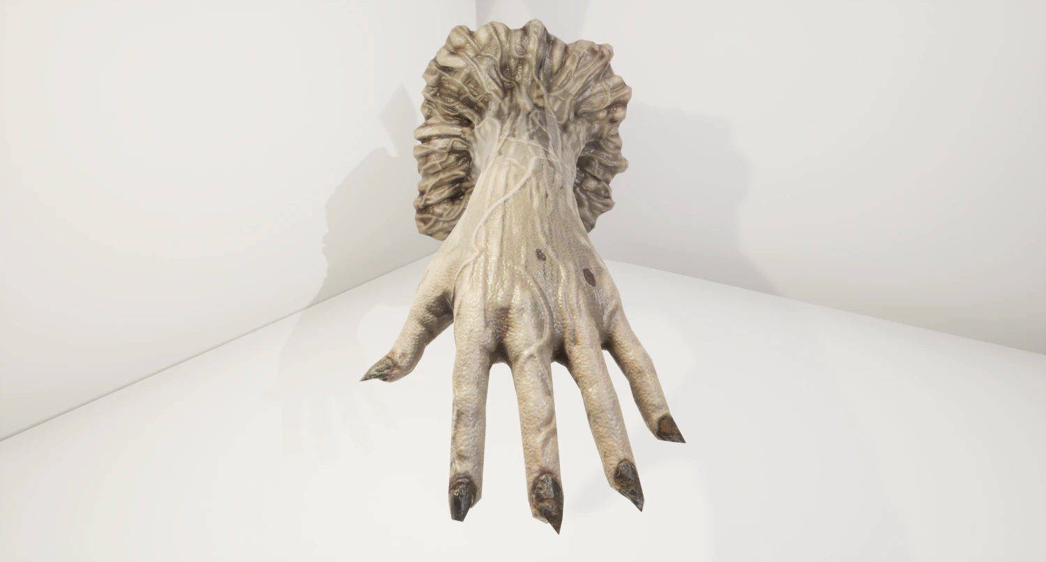 рука м'ясного кубика 3D Модель .c4d .max .obj .3ds .fbx .stl .blend