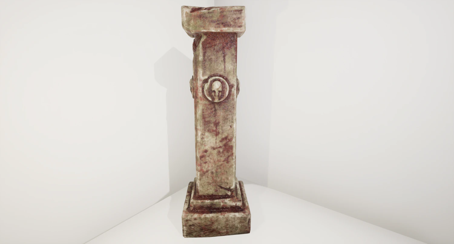 ancient pillar 3D Model .c4d .max .obj .3ds .fbx .stl .blend 