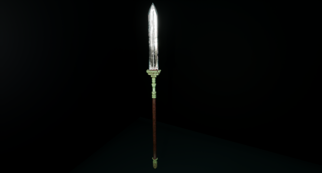 fantasy spear Model 3D .c4d .max .obj .3ds .fbx .stl .blend 