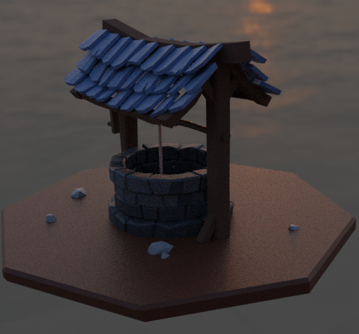 well 3Dプリントモデル .c4d .max .obj .3ds .fbx .stl .blend 