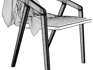 single chair 3D मॉडल