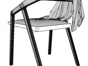single chair 3D मॉडल