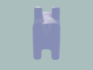 cute purple elephant 3D Model