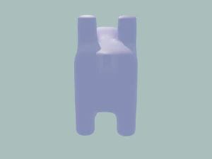 cute purple elephant 3D Model