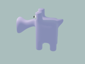 cute purple elephant 3D Model